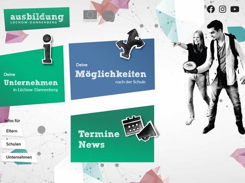 Die neue Webseite www.ausbildung-dan.de dient als Plattform für die Ausbildungsmesse 2020 und vieles mehr (Screenshot).